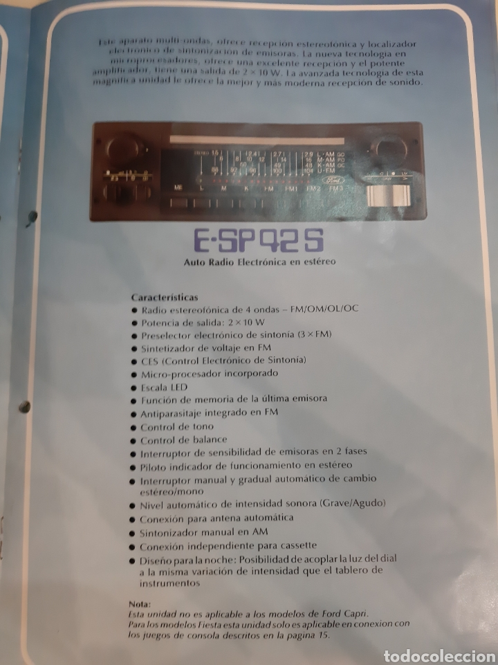 Radios antiguas: Ford gana audio 1981 - Foto 2