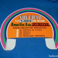 Radios antiguas: (P2) DISPLAY RADIO INVICTA JUNIOR, RADIO RECEPTOR INDIVIDUAL, AÑOS 70, 32X27CM