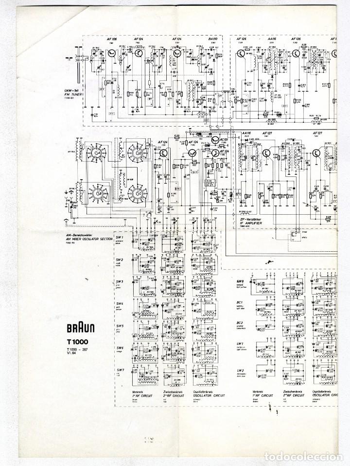 Braun T 1000 Schematics Vintage Original Pa Vendido En Venta