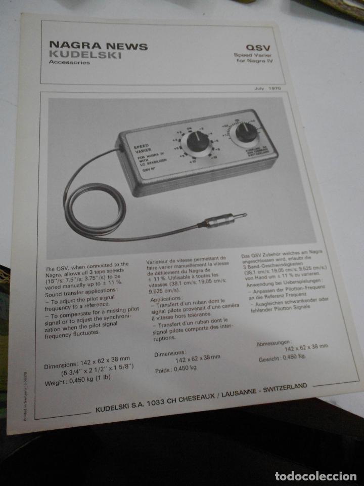Radios antiguas: FICHA DESCRIPTIVA COMPONENTE NAGRA - Foto 1