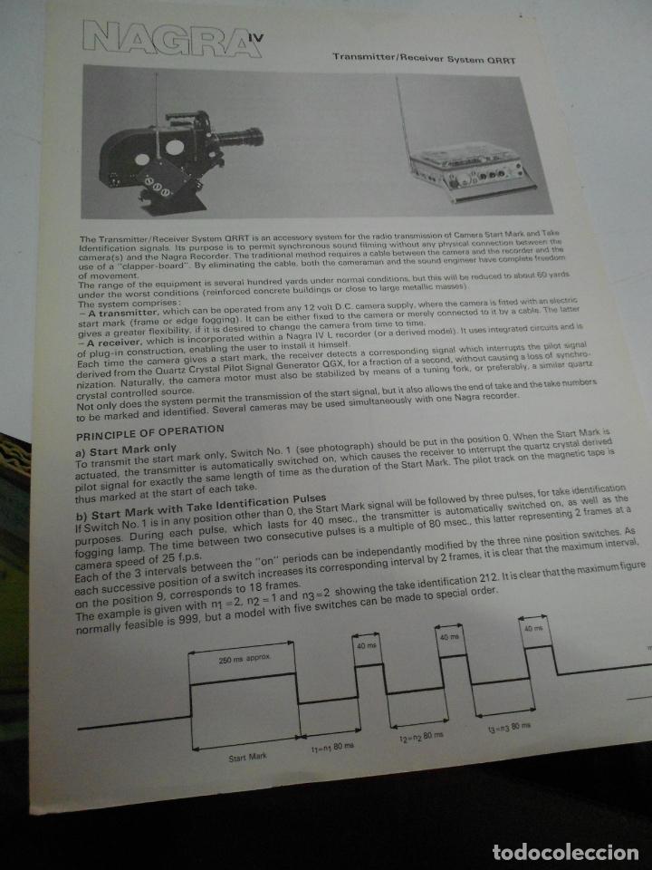 Radios antiguas: FICHA DESCRIPTIVA COMPONENTE NAGRA - Foto 1
