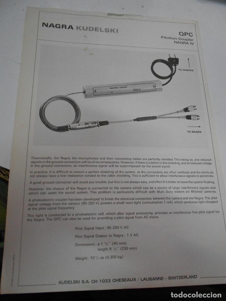 Radios antiguas: FICHA DESCRIPTIVA COMPONENTE NAGRA - Foto 1