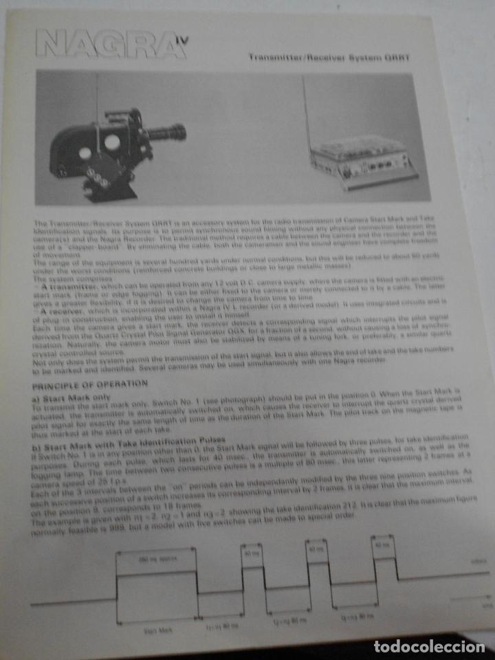 Radios antiguas: FICHA DESCRIPTIVA COMPONENTE NAGRA - Foto 1