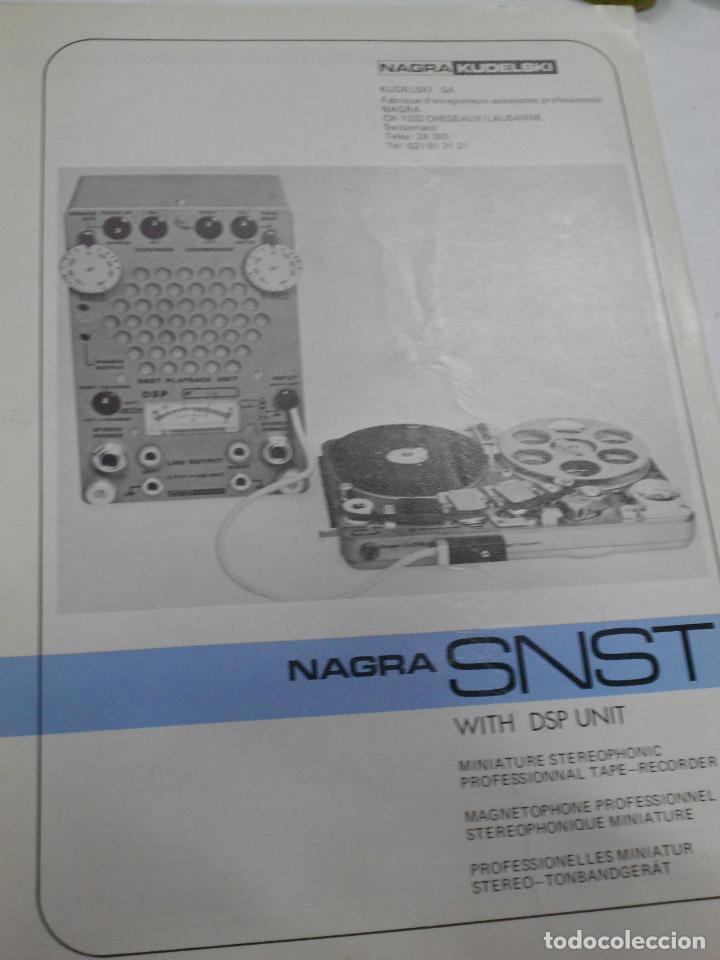 Radios antiguas: FICHA DESCRIPTIVA EQUIPO NAGRA SNST - Foto 1
