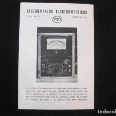 Radios antiguas: ANALIZADOR UNIVERSAL-INSTRUCCIONES ELECTROMETRICOS-PUBLICIDAD ANTIGUA-VER FOTOS-(K-2225)