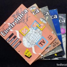 Radios antiguas: REVISTA ESPAÑOLA DE ELECTRÓNICA. AÑO 1957. LOTE DE 5 REVISTAS. Lote 255674060