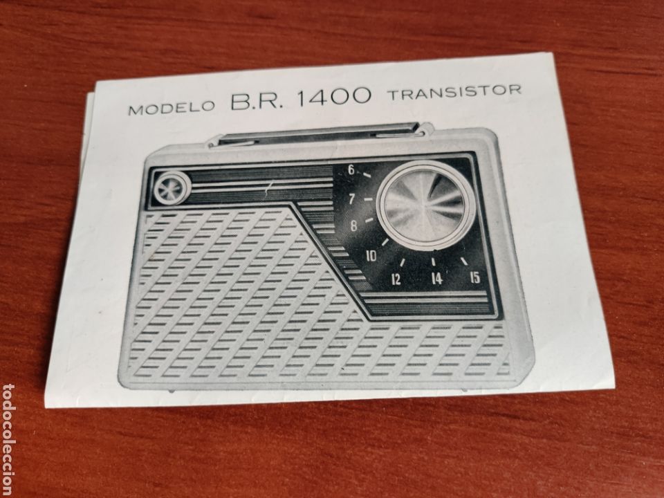 Radios antiguas: Antiguo Transistor Modelo B.R. 1400 Esquema - Foto 1