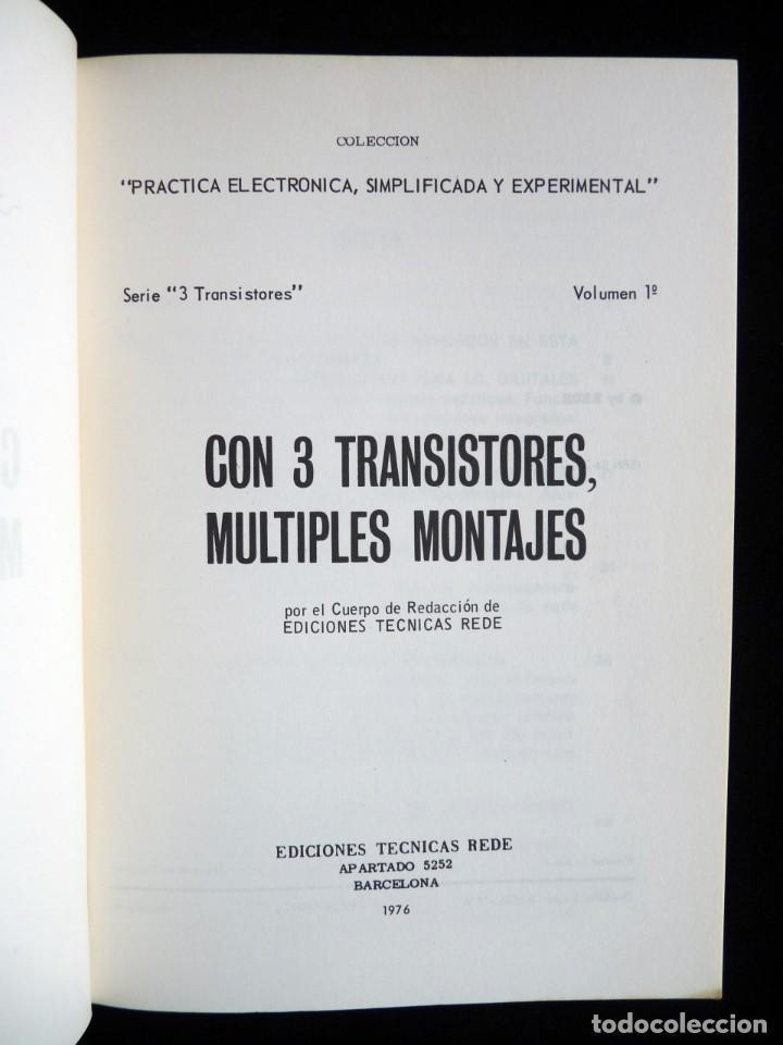 Radios antiguas: CON 3 TRANSISTORES MÚLTIPLES MONTAJES COMPROBADOS. REDE, 1976 - Foto 3 - 258230350
