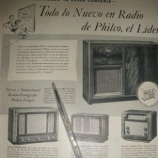 Radios antiguas: PHILCO TROPIC EL LIDER TODO LO NUEVO EN RADIO DE MESA.. Lote 260457175