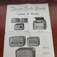 Radios antiguas: CATALOGO MUEBLES TELEVISIÓN RADIO BONVEHI. Lote 268995109