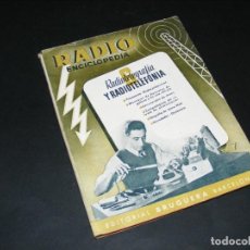 Radios antiguas: RADIO ENCICLOPEDIA Nº6 - 1ª EDICIÓN (1944) -RADIOTELEGRAFÍA Y RADIOTELEFONÍA-VER FOTO SUMARIO. Lote 276619323