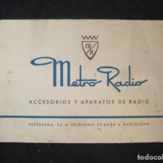 Radios antiguas: METRO RADIO-ACCESORIOS Y APARATOS DE RADIO-CATALOGO PUBLICIDAD-VER FOTOS-(K-3968)