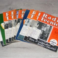 Radios antiguas: RADIO TÉCNICA - REVISTA QUINCENAL - 10 NÚMEROS DE 1936.- VER FOTOS DETALLE.. Lote 287979928