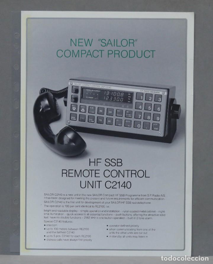 Radios antiguas: MANUAL. SAILOR. HF SSB REMOTE CONTROL UNIT C2140 - Foto 1