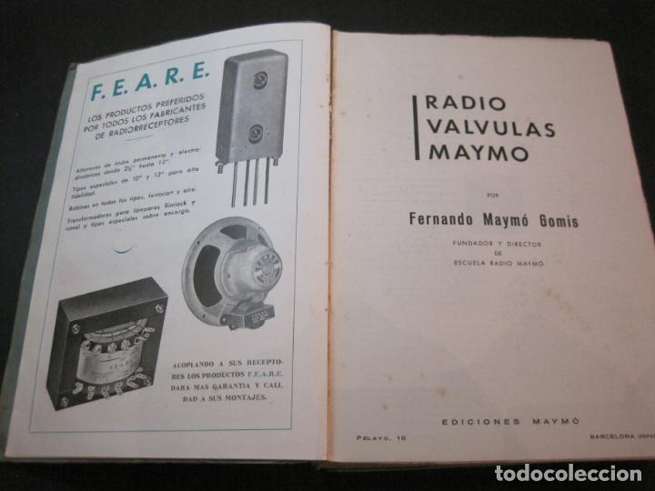 Radios antiguas: RADIO VALVULAS MAYMO-AÑO 1956-LIBRO ANTIGUO-VER FOTOS-(V-22.932) - Foto 21 - 290439003