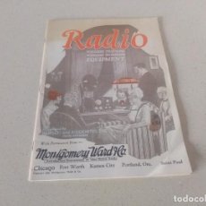 Radios antiguas: ANTIGUO CATALOGO RADIO TELEPHONE TELEGRAPH MONTGOMERY WARD & CO. AÑO 1922. AUTENTICO. Lote 309719068
