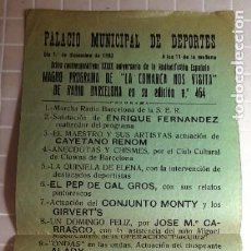 Radios antiguas: 1963 XXXIX AÑOS RADIODIFUSIÓN ESPAÑOLA ”LA COMARCA NOS VISITA” RADIO BARCELONA EDICIÓN Nº 464 VERDE. Lote 320874613