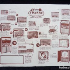 Radios antiguas: PUBLICIDAD RADIO Y TELEVISIÓN IBERIA. 27 X 21,5 CM., AÑOS 60