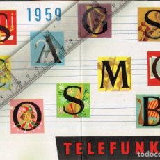 Radios antiguas: 1959 MUESTRARIO RADIOS, TOCADISCOS Y TELEVISORES TELEFUNKEN (SONIDO ESTEREODINO). Lote 338720393