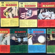 Radios antiguas: SELECCIONES DE RADIO ( 7 EJEMPLARES Nº 1-5-7-9-11-14-16) BRUGUERA / CINE / TELEVISIÓN / ELECTRICIDAD. Lote 344216648