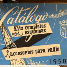 Radio antiche: RADIO MASO. VALENCIA. CATALOGO PUBLICITARIO. 1958. KITS COMPLETOS CON ESQUEMAS.