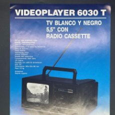 Radios antiguas: CATALOGO TELEHIFI VIDEO PLAYER 6030T TV B/N 5.5” CON RADIO CASSETTE. Lote 348410513