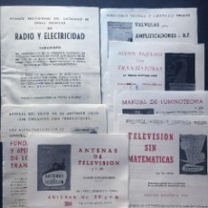 Radios antiguas: CATÁLOGO Y PUBLICIDAD / ED. PARANINFO AÑO 1960 / RADIO - ELECTRICIDAD - VÁLVULAS - / 50 PÁGINAS. Lote 357489240