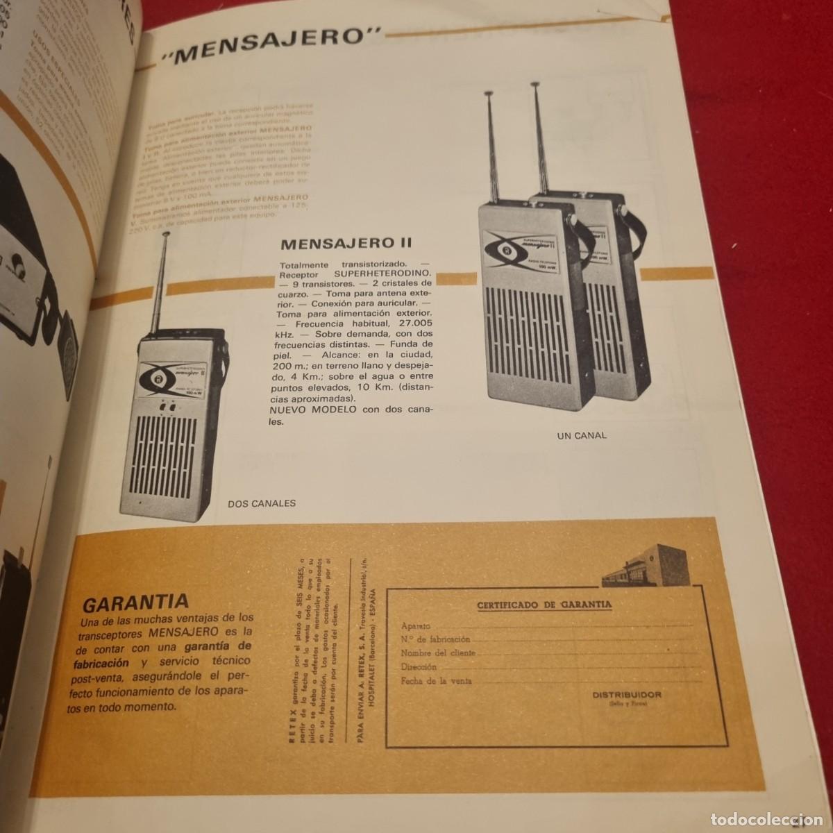 Radios antiguas: RETEXKIT CATALOGO GENERAL N. 11 - Foto 3