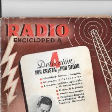 Radios antiguas: RADIO ENCICLOPEDIA. NÚMERO 4: DETECCIÓN POR CRISTAL Y POR DIODO. MAYO 1944. 1ª EDICIÓN. Lote 402765119
