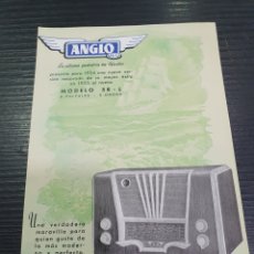 Radios antiguas: FOLLETO PUBLICIDAD RADIO ANGLO MODELO 58-L. (L93)