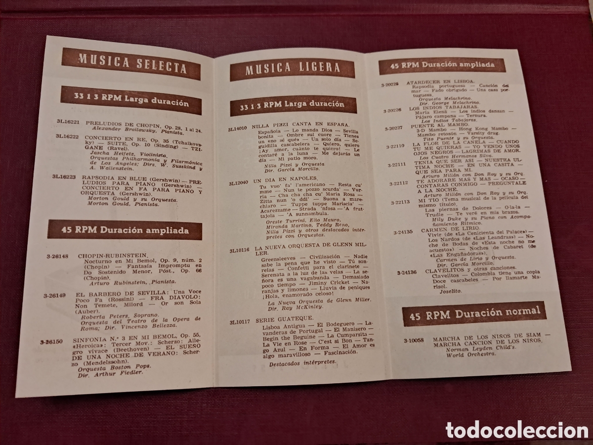 Radios antiguas: Discos RCA Espa&ntilde;ola 1959 - Foto 6