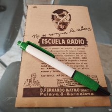 Radios antiguas: ESCUELA RADIO D. FERNANDO MAYMO DIRECTOR ANUNCIO PUBLICIDAD REVISTA 1944
