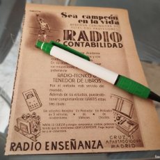 Radios antiguas: RADIO CONTABILIDAD RADIO ENSEÑANZA ANUNCIO PUBLICIDAD REVISTA 1944