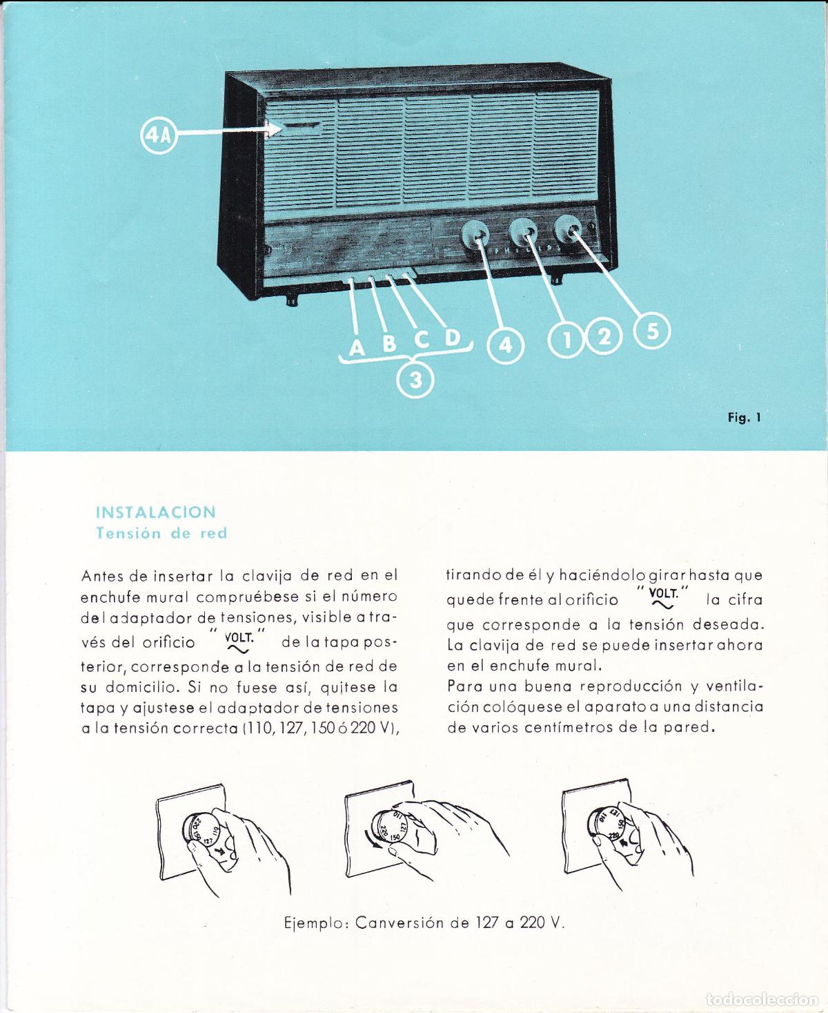 Radios antiguas: RADIO PHILIPS B4E26A INSTRUCCIONES DE MANEJO - Foto 2