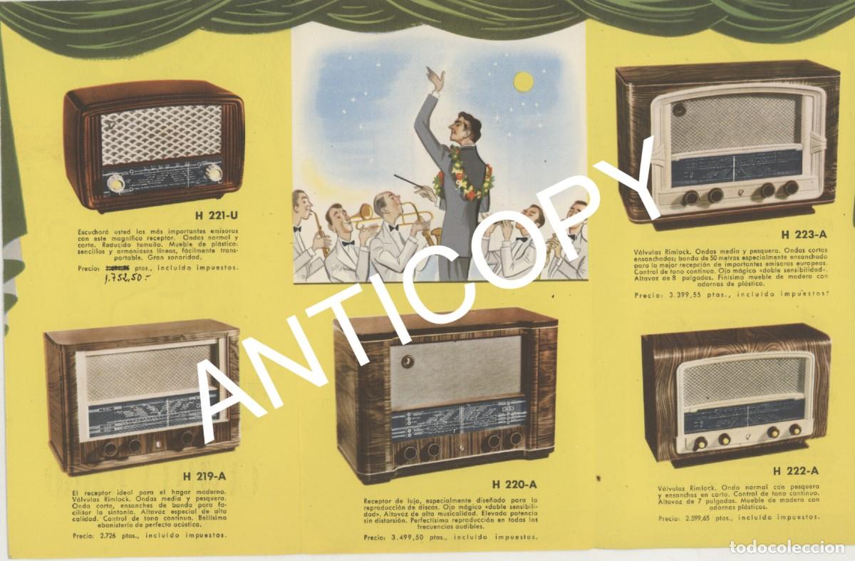 Radios antiguas: Tr&iacute;ptico Castilla Radio. 1954. - Foto 2