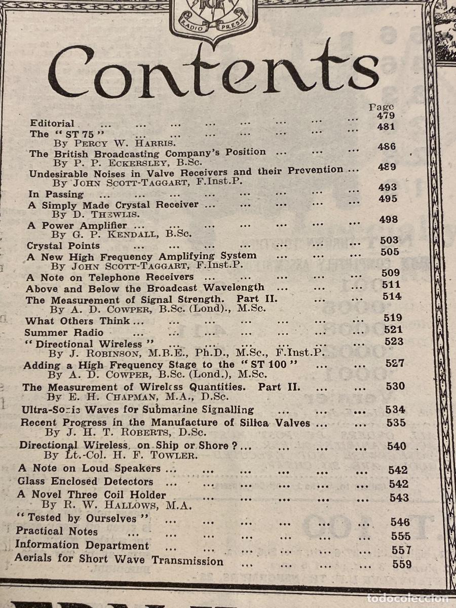 Radios antiguas: MODERN WIRELESS N&ordm; 7 AUGUST 1923 - Foto 3