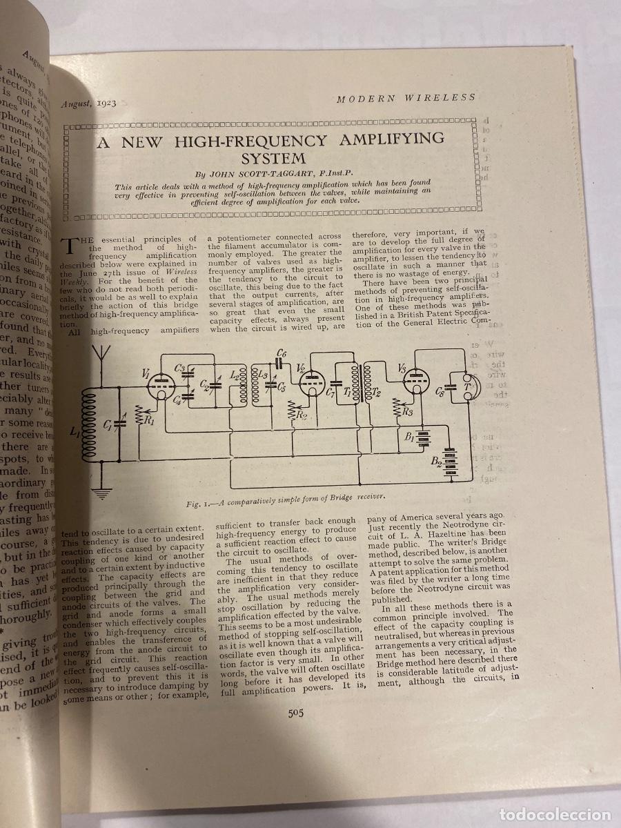 Radios antiguas: MODERN WIRELESS N&ordm; 7 AUGUST 1923 - Foto 7