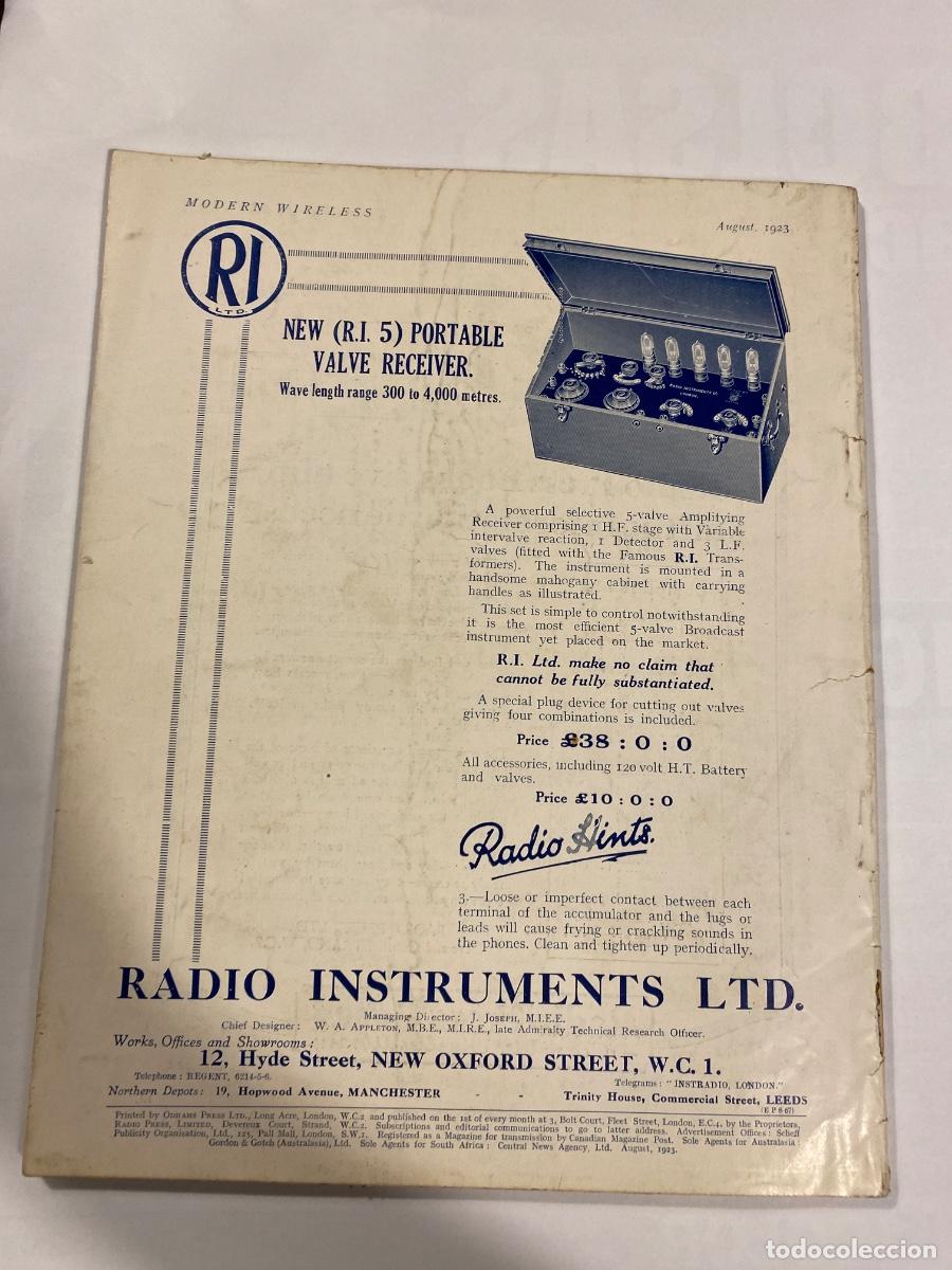 Radios antiguas: MODERN WIRELESS N&ordm; 7 AUGUST 1923 - Foto 8