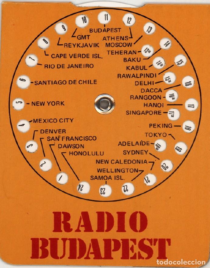 Radios antiguas: Radio Budapest. Con rueda m&oacute;vil diales. - Foto 1