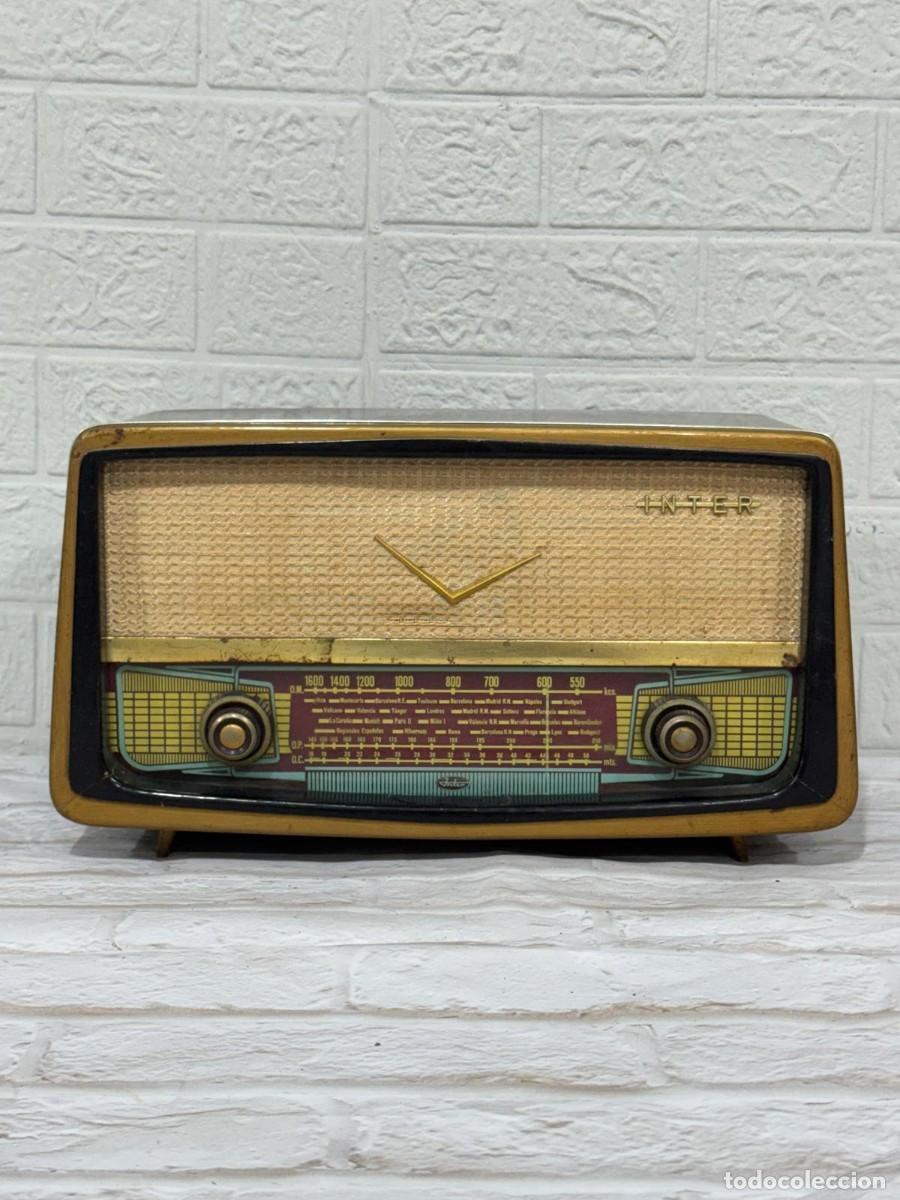 Radios antiguas: Antigua radio de v&aacute;lvulas Inter - Foto 6
