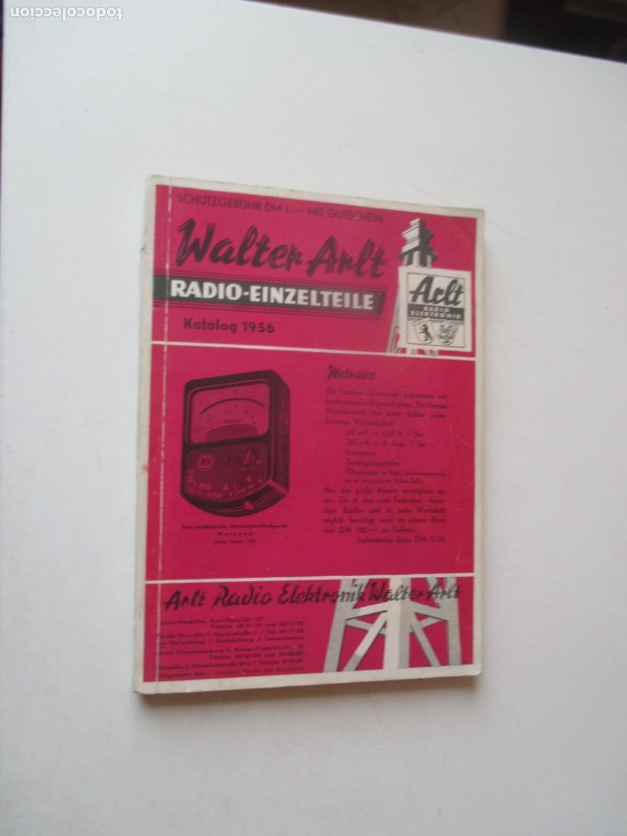 Radios antiguas: WALTER ARLT Radio-Einzelteiler Katalog 1956 (alem&aacute;n) W40295