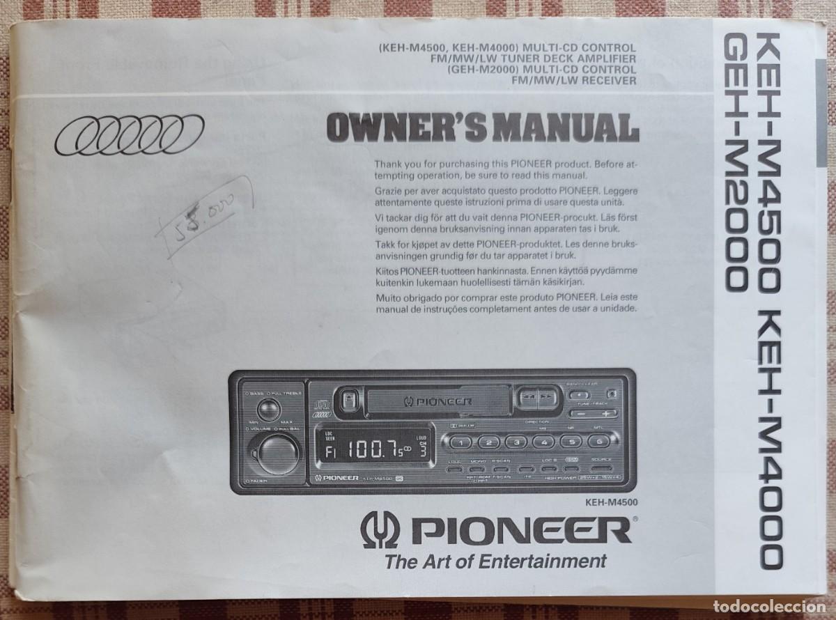 Radios antiguas: Pioneer Radio CD para coche KEH-M4500 Owner's Manual