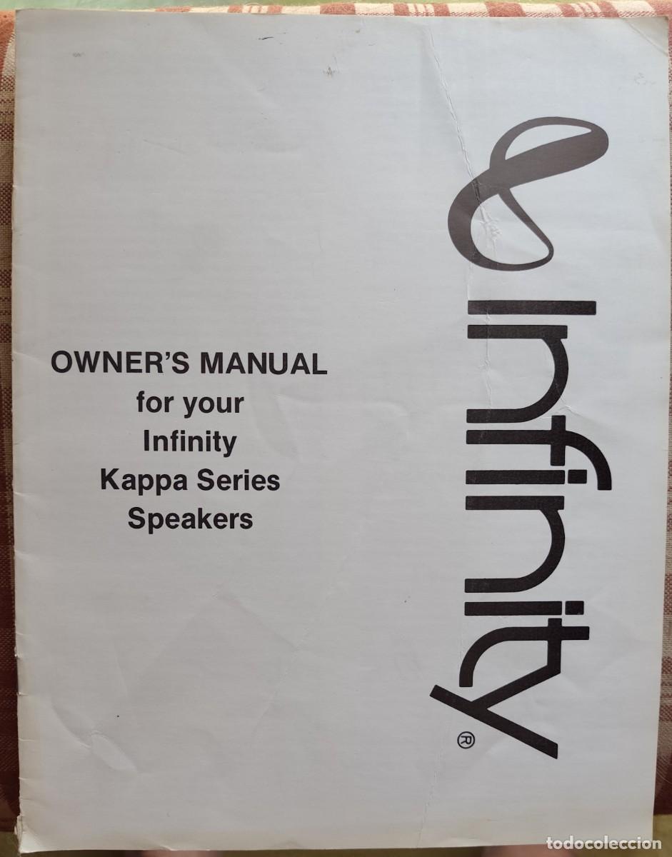 Radios antiguas: Infinity Kappa Series Speakers Owner's Manual