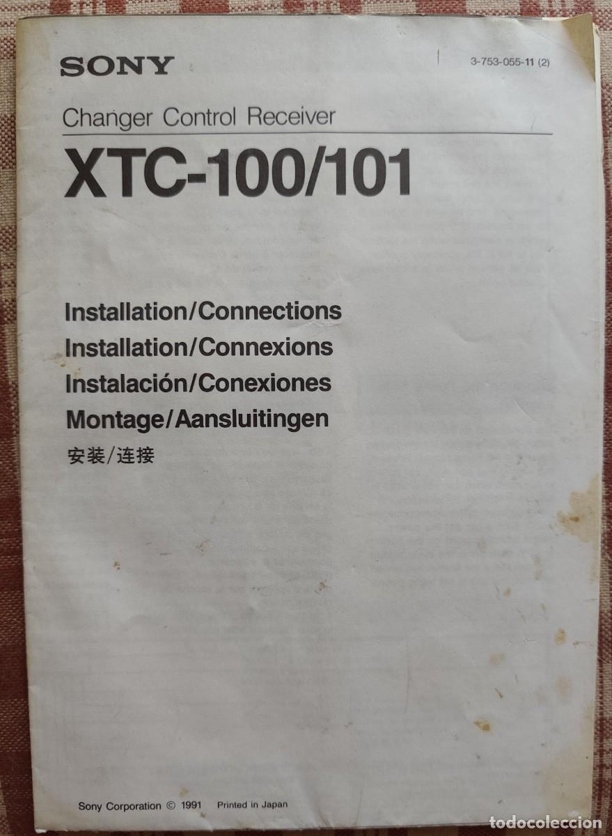 Radios antiguas: Sony Changer Control Receiver XTC-100/101 - Installation/Connections