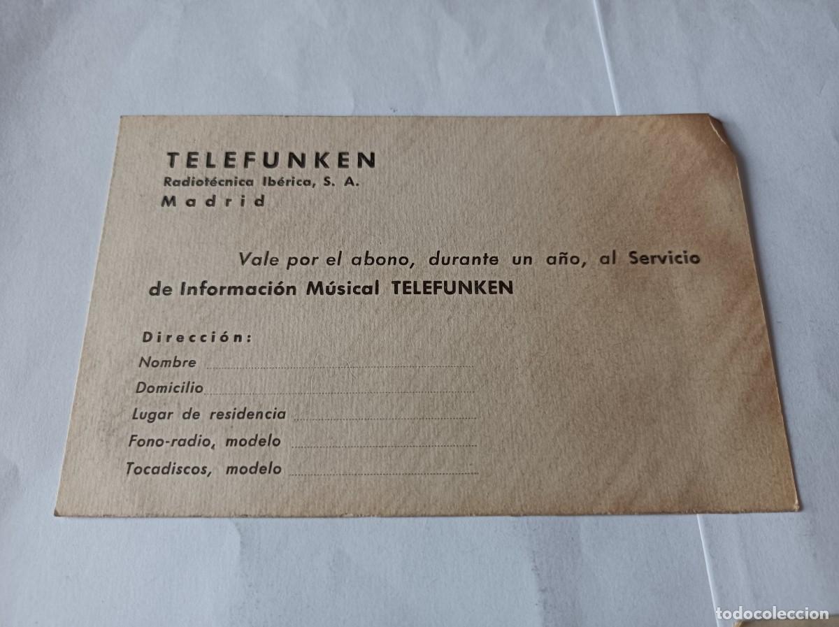 Radios antiguas: TARJETAS DE PUBLICIDAD TELEFUNKEN - Foto 11