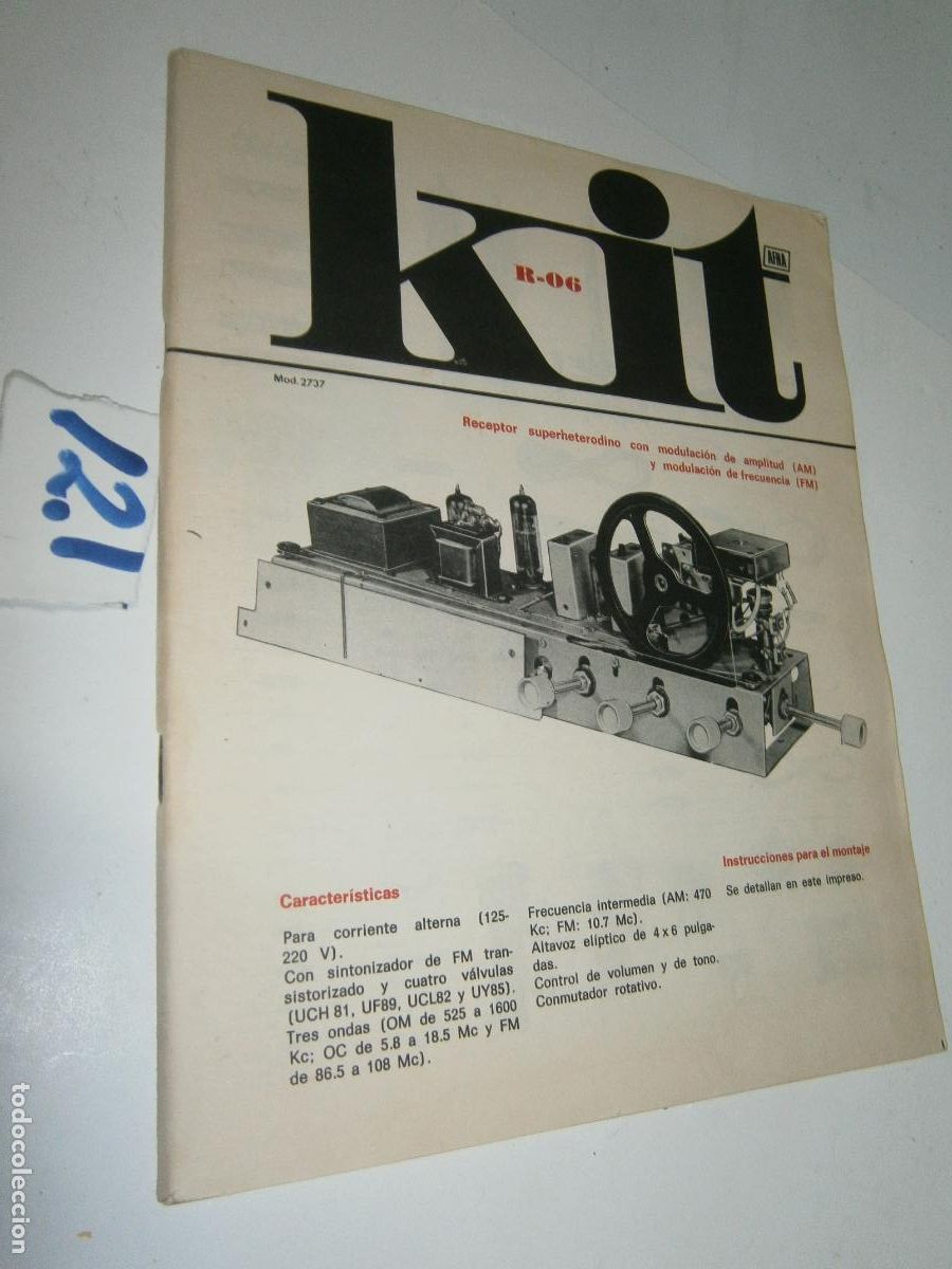 Radios antiguas: ANTIGUO LIBRO DE RADIO - KIT R-O6