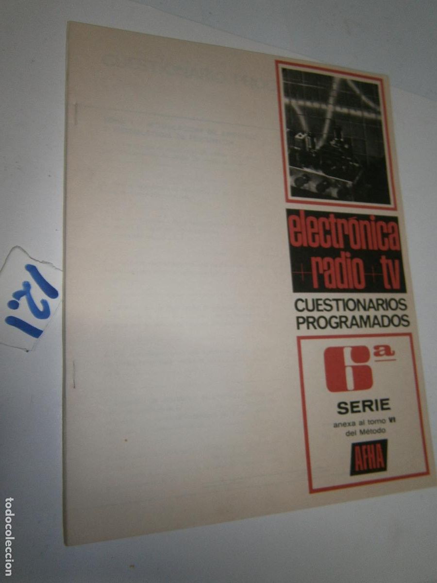 Radios antiguas: ANTIGUO LIBRO DE RADIO - CUESTIONARIOS PROGRAMADOS AFHA
