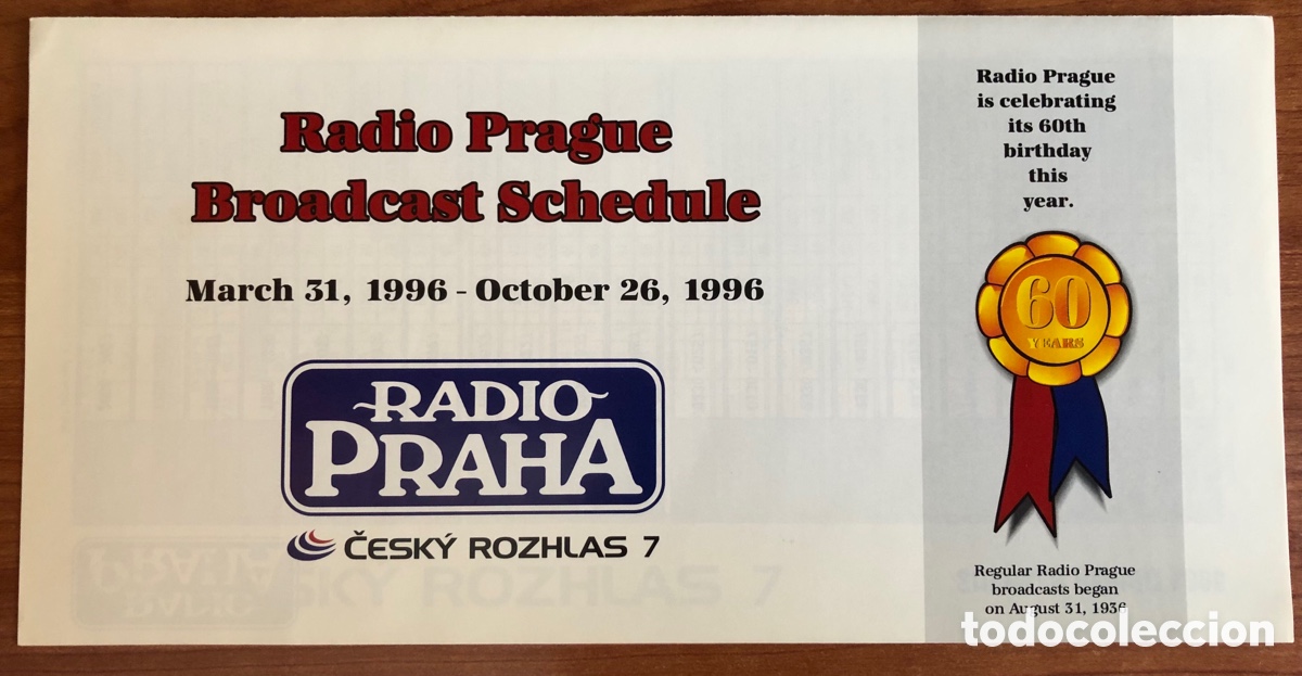 Radios antiguas: Cat&aacute;logo de frecuencias radio Praga