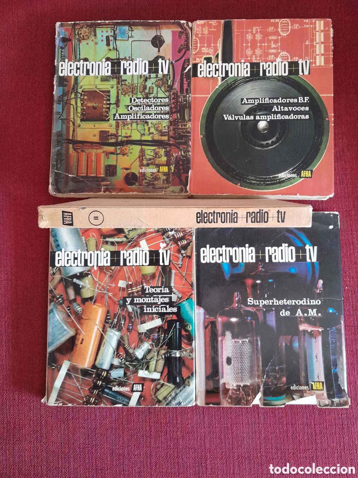 Radios antiguas: -Electronica+Radio+TV.Curso AFHA.a&ntilde;os 70. 5 tomos.