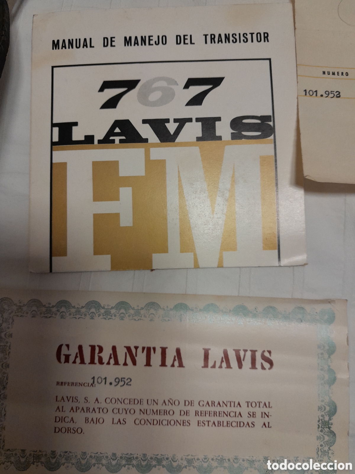 Radios antiguas: Funda cuero LAVIS 767 y instrucciones, folletos...